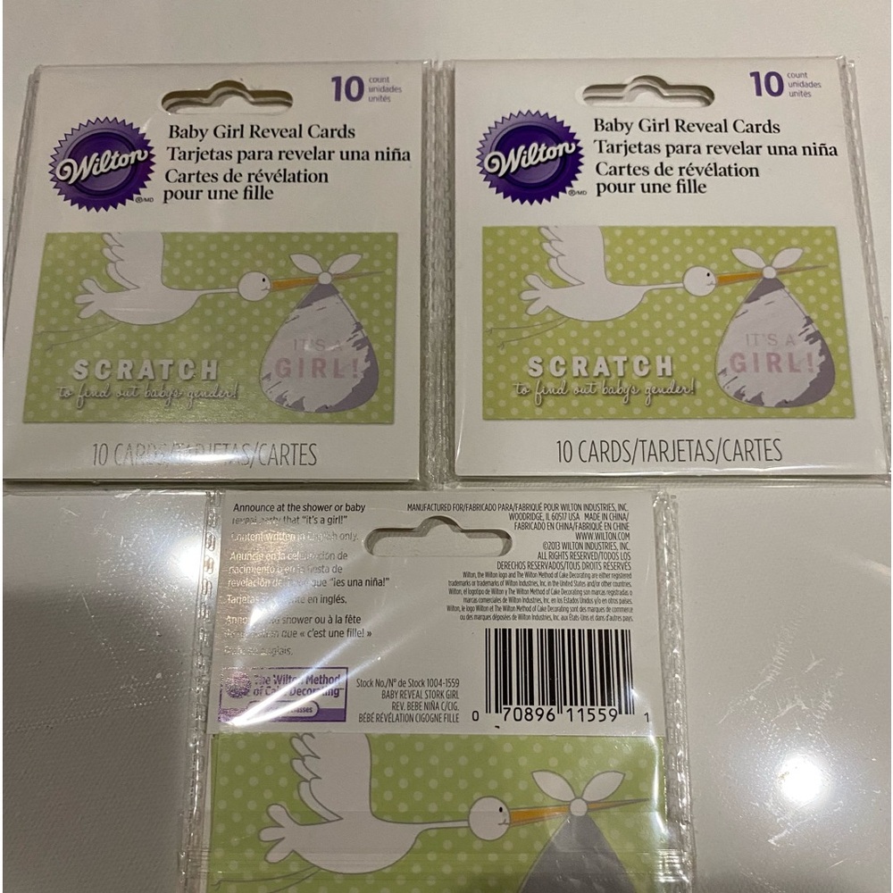 Baby Scratch and Reveal cards. It’s A Girl